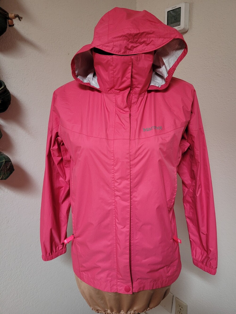 Marmot Girls's Pink Hooded Raincoat